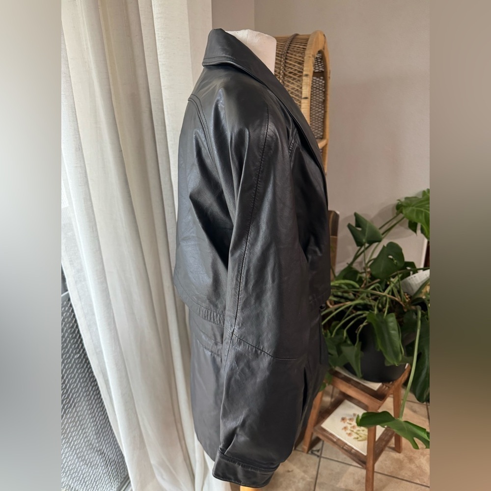 Vintage Wilson's leathers black leather jacket - Picture 3 of 6
